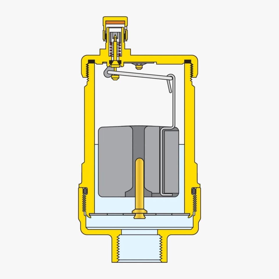 CALEFFI 551004 DISCALAIR, Yüksek performanslı otomatik hava purjörü |1/2''