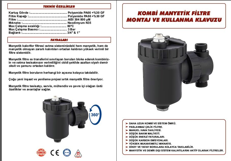 PRO-S Manyetik Filtre 1''