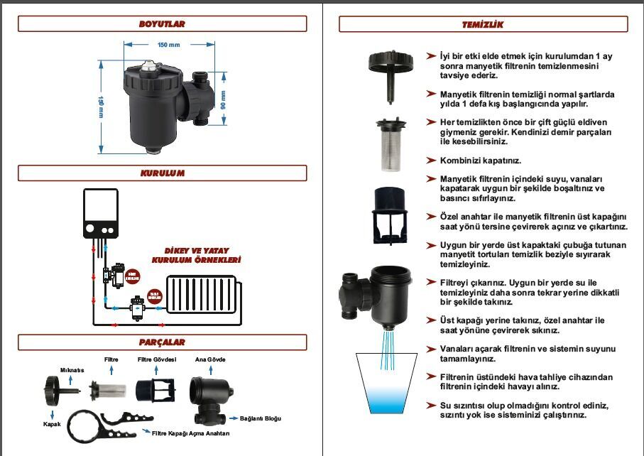 AS1 Manyetik filtre 3/4''